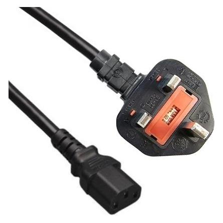 Eeconn S12A-044-01007 Stromkabel Schwarz 1,8 m Netzstecker Typ G C13-Koppler (1.80 m) (S12A-044-01007)