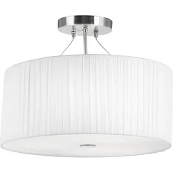 19,5 Watt LED Decken Lampe Hänge Leuchte Licht Plissee Wohnraum rund