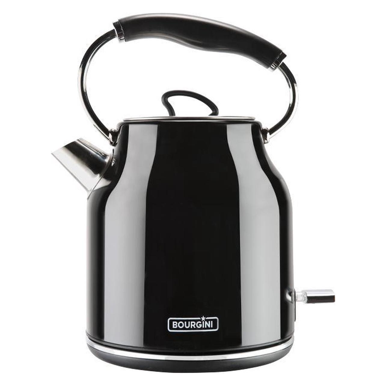 Bourgini Retro Waterkoker Deluxe - Zwart - Nostalgisch Design - 1.7L (1.70 l) (23.0018.00.00)