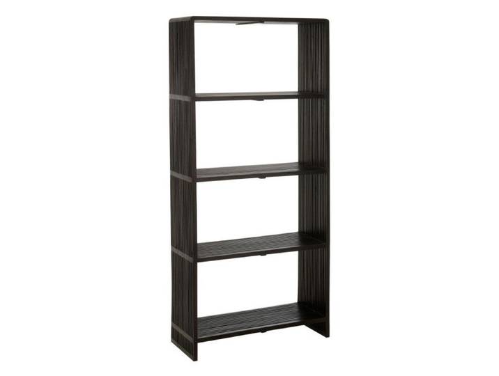 Bibliothèque 4 Niveaux en Bois  Teck  190cm Noir