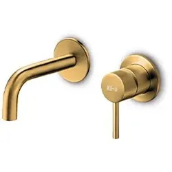 JEE-O Slimline Wand-Waschtischarmatur 90, PVD gold matt, 800-1515 800-1515