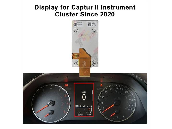 Écran LCD de tableau de bord pour groupe d'instruments Renault Arkana, Captur II, Clio V, Mitsubishi ASX (2019-2023)