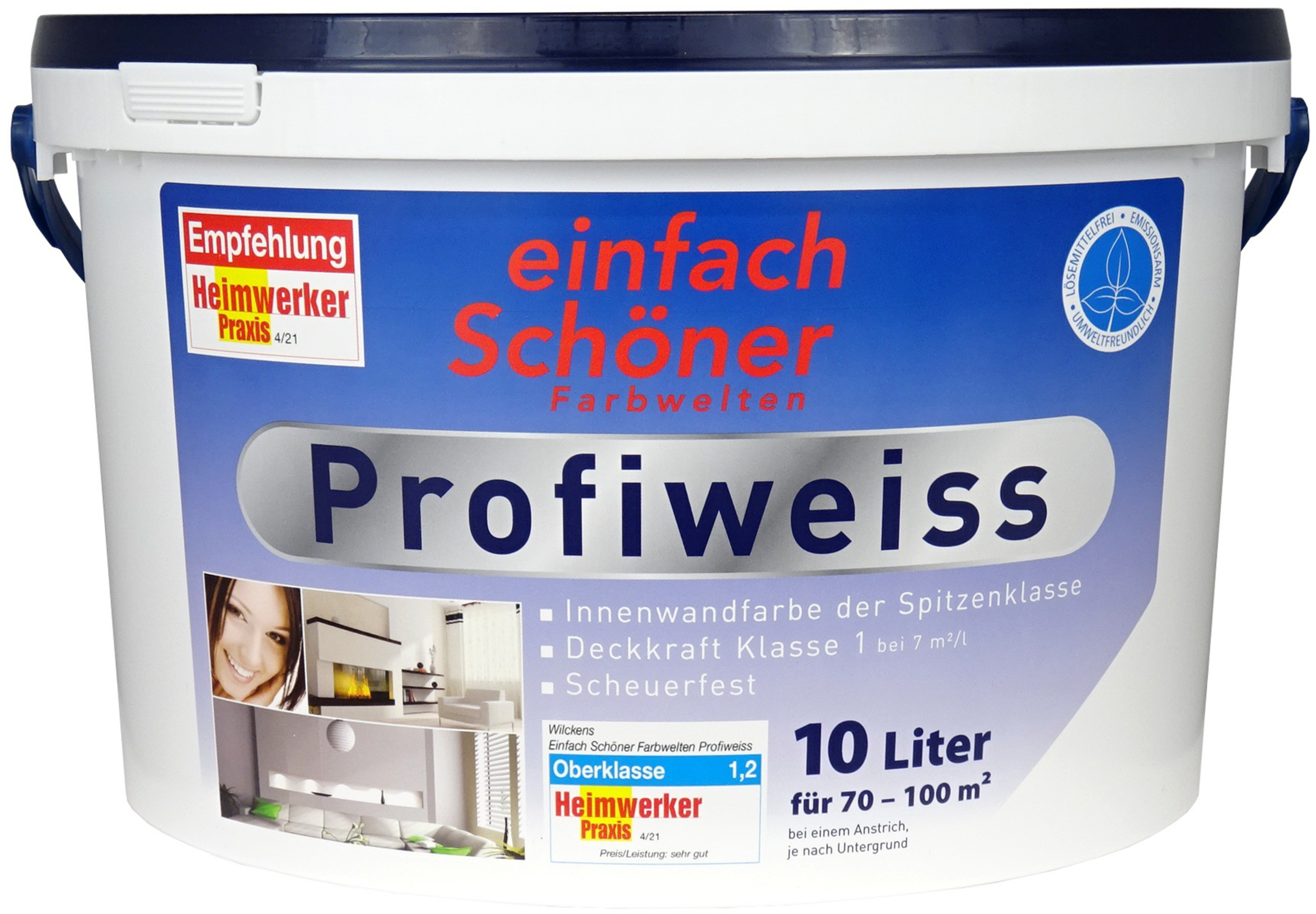 EINFACH SCHÖNER FARBWELTEN Wandfarbe Profiweiss, 5 l, 10 l
