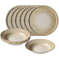 Ritzenhoff & Breker, Geschirrset, Rimini Pizza- und Pasta-Set (12 Stk.)