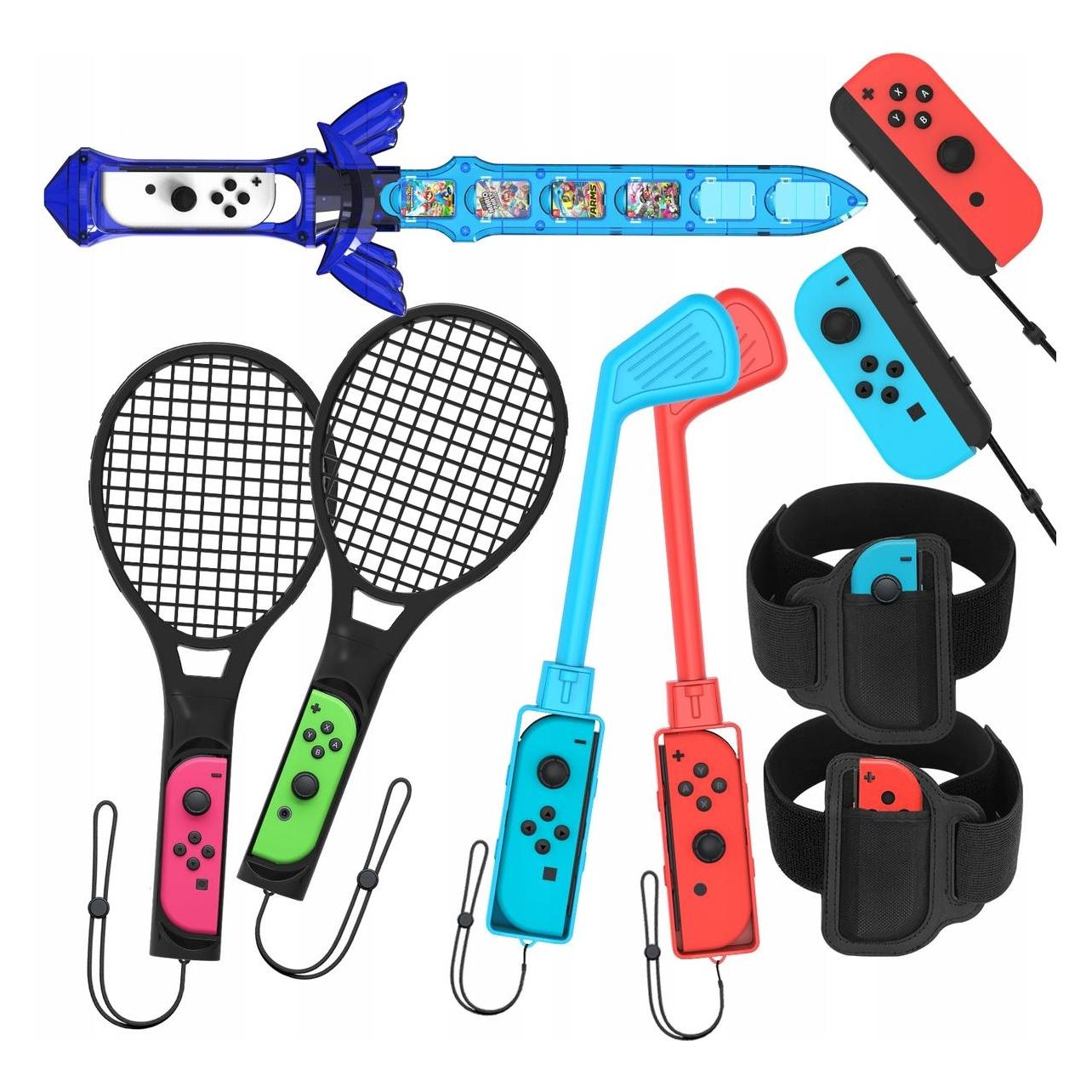 JYS Zestaw Akcesoria 9w1 do Joy-Con Nintendo Switch / Nintendo Switch Oled NS236 (Switch, Switch OLED) (SB6914)