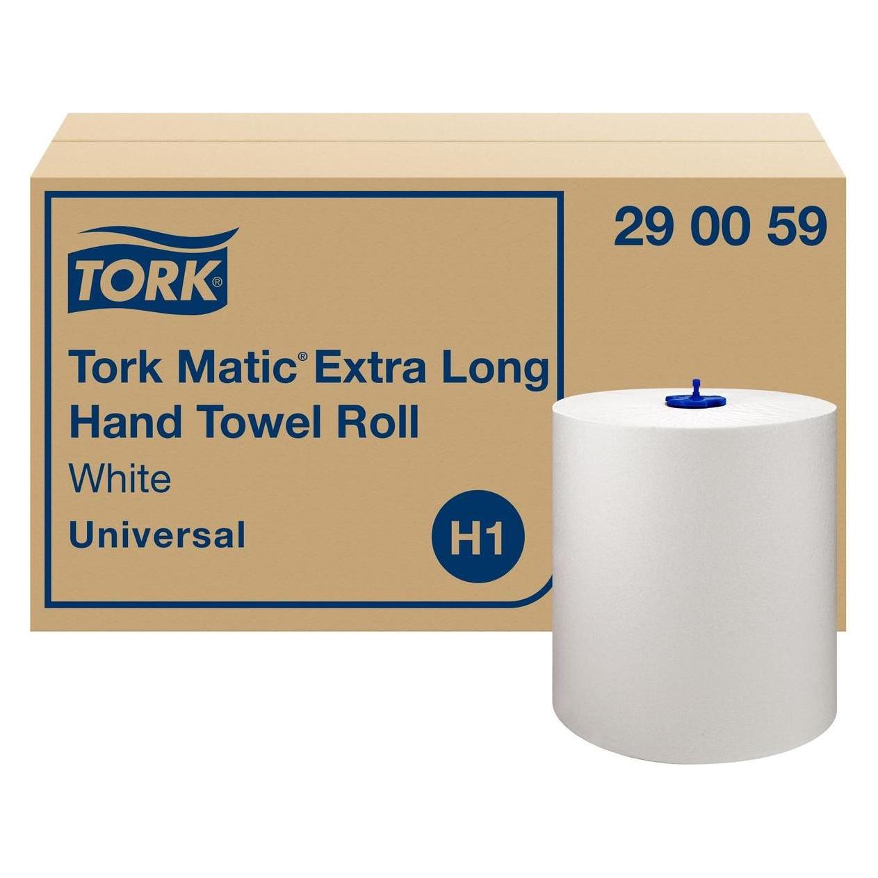 Tork Matic Extra Long Hand Towel Roll Universal Refills for H1 System - White (39151079)