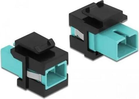 Delock Keystone module SC simplex naar SC simplex connector, aquablauw/zwart