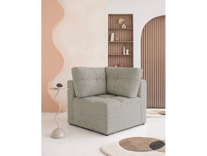 MIUFORM Lulu Canapé modulable 1 place - 91 x 91 cm - Gris - Canapé-lit Canapé modulable