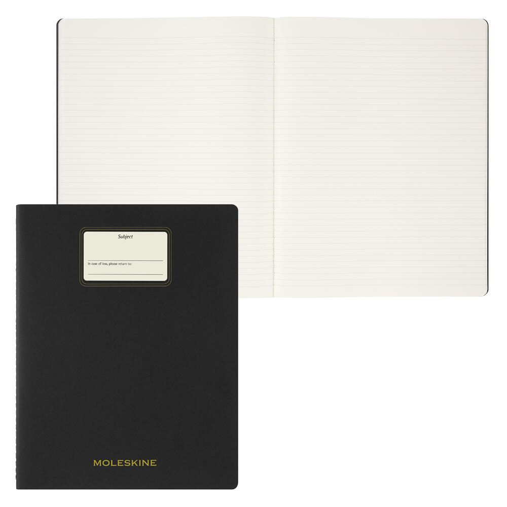 MOLESKINE Student Cahier XXL Notizbuch ca. DIN A4 liniert, Anzahl der Seiten: 120 CHSTU71BK