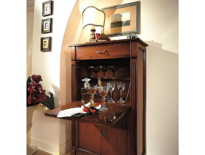 JVmoebel Barschrank Elegantes Holzsideboard in Braun mit Art Deco Design (1-St)