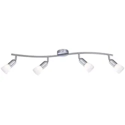 Decken Spot Strahler Lampe Leuchte Beleuchtung Nickel Glas Licht
