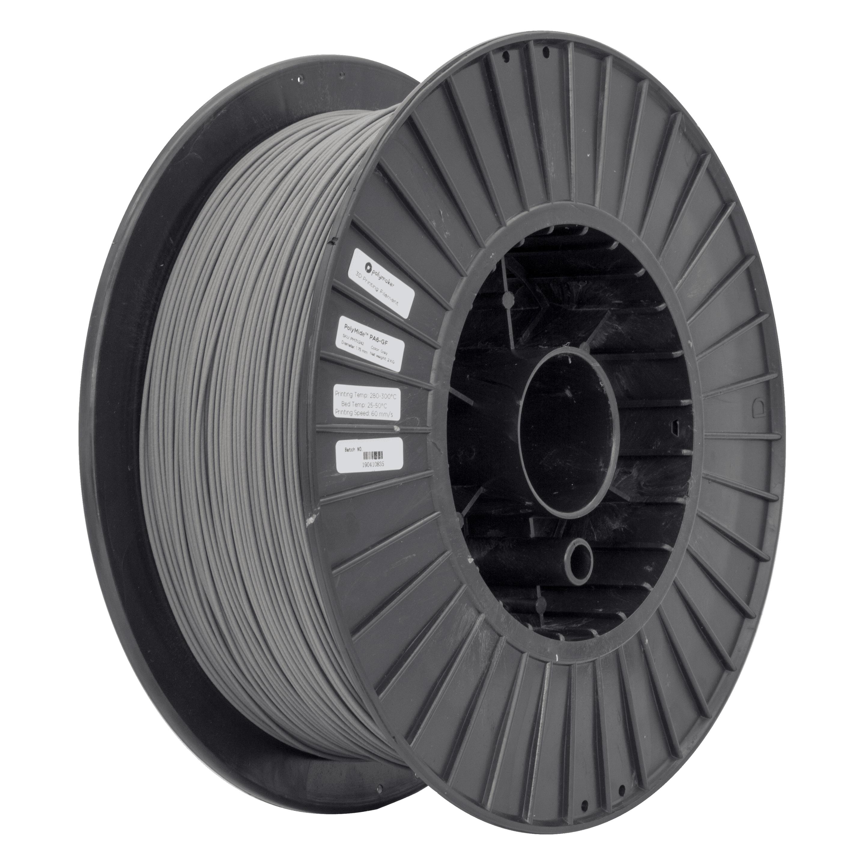 Polymaker PolyMide PA6-GF Grau 1,75 mm 2.000 g (Nylon, 2000 g, 1.75 mm) (70242)