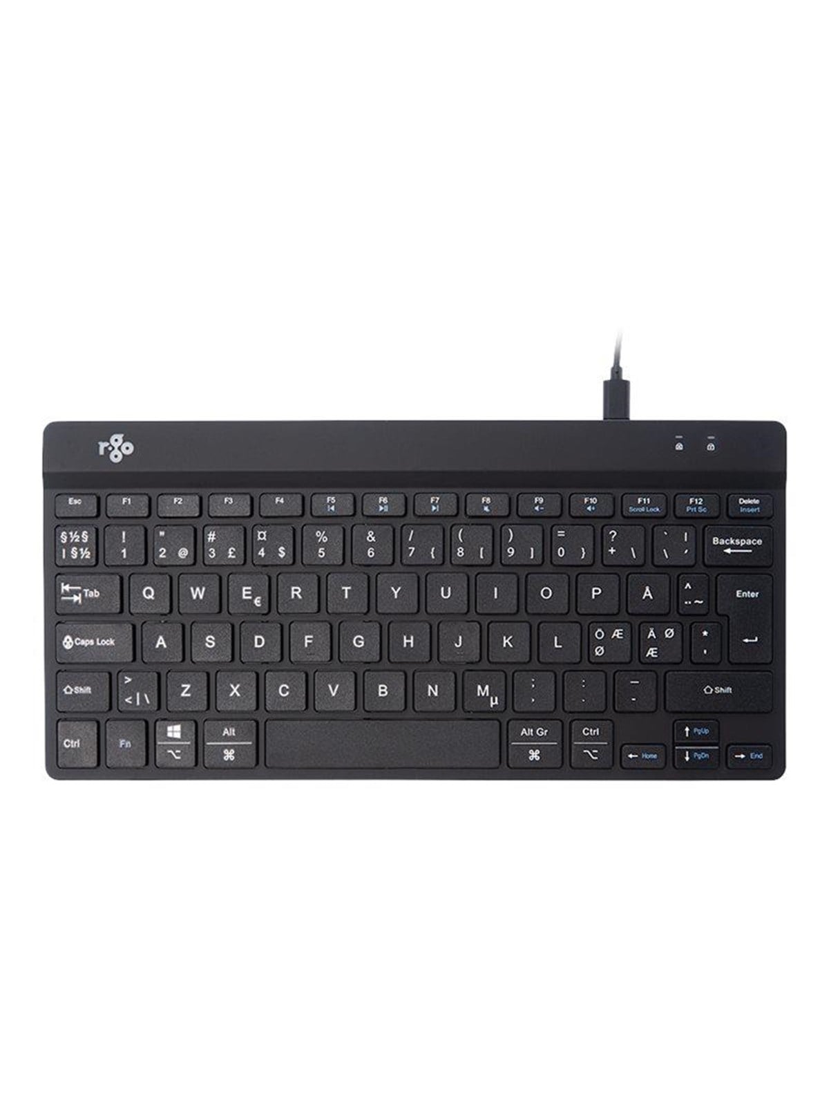 R-Go Tools R-Go Compact Break - Tastatur - Nordic ISO - Schwarz