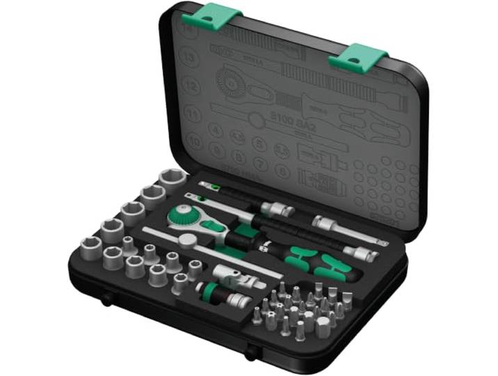 Wera 05003533001 8100 SA 2 Jeu cliquet Zyklop Speed à carré 1/4“\, métrique\, 42 pièces