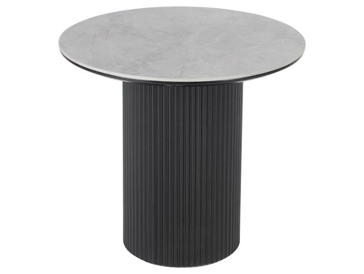 Stylife Beistelltisch, Schwarz, Hellgrau, Keramik, rund, zylindrisch, 50x45x50 cm, einfacher Aufbau, Wohnzimmer, Wohnzimmertische, Beistelltische