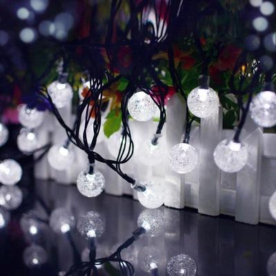 All Categories Goods Solar LED String Lights Waterproof Warm White Ball Lights For Garden Decor cold Light