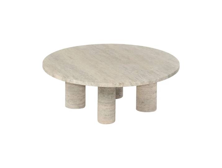 blomus Table basse Volos L Ø75 cm Travertine