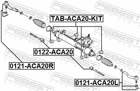 Febest Lagerung, Lenkgetriebe Tabaca20kit Für Toyota