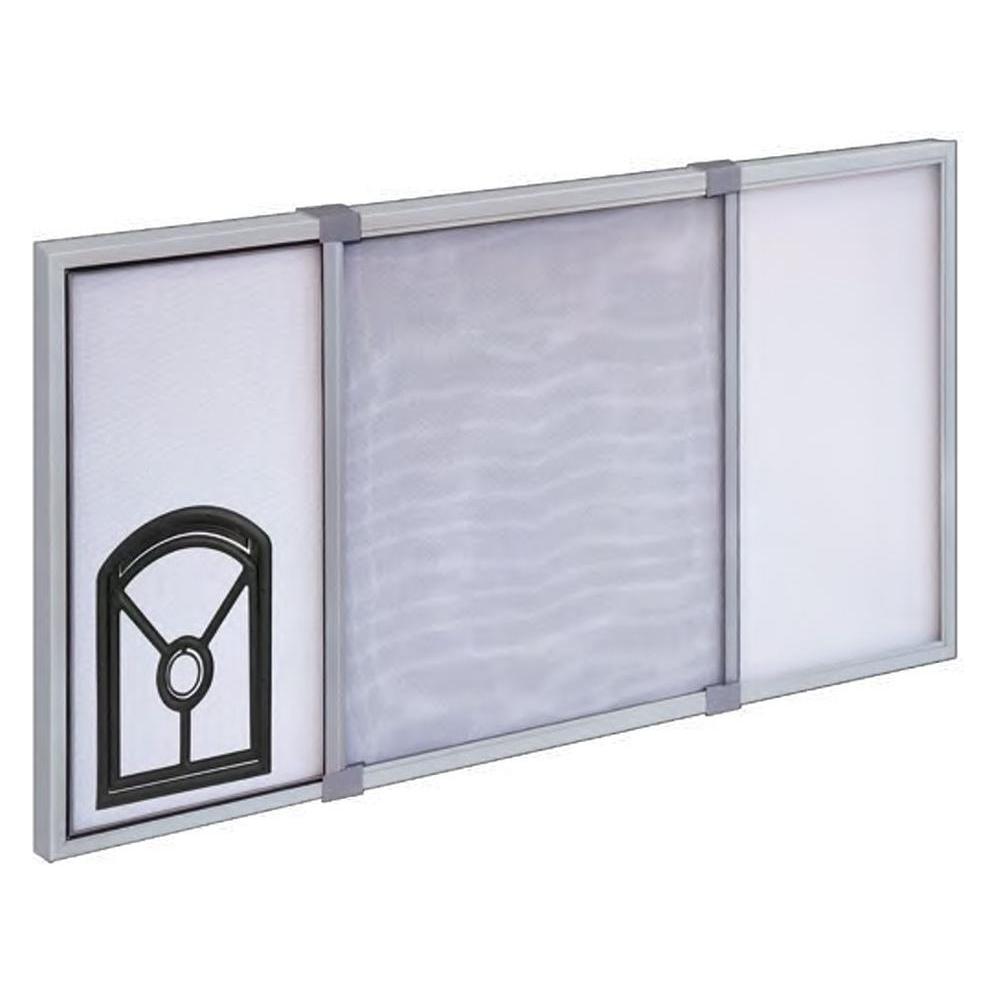 Iris Extendable mosquito net with cat flap for window and door, white color, 2 pieces 70 x 50 cm (70 x 50 cm) (67874644)