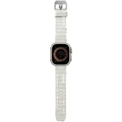 Skinarma Strap Shokku to Apple Watch 49/45/44 MM frost (44 mm, 45 mm, 49 mm, Kohlenstoffverbundwerkstoffe, Plastic, Silicon), Uhrenarmband, Weiss