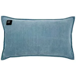 Kabelloses Heizkissen mit Akku (10.000mAh) - Chenille Blau - Wärmekissen 50x30cm inkl. 2,5m USB-Kabel
