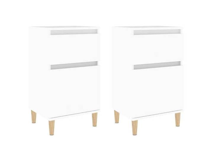 NEW Lot de 2 chevets - UU - Table de chevet/nuit - blanc 40x35x70 cm FR_27802