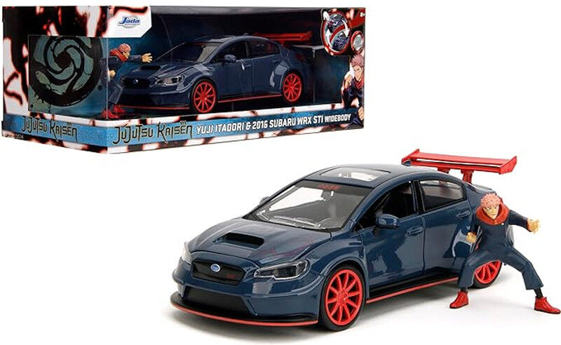 Miniature 1:24 Subaru WRX STI noir + figurine Yuji Itadori - Jada Toys