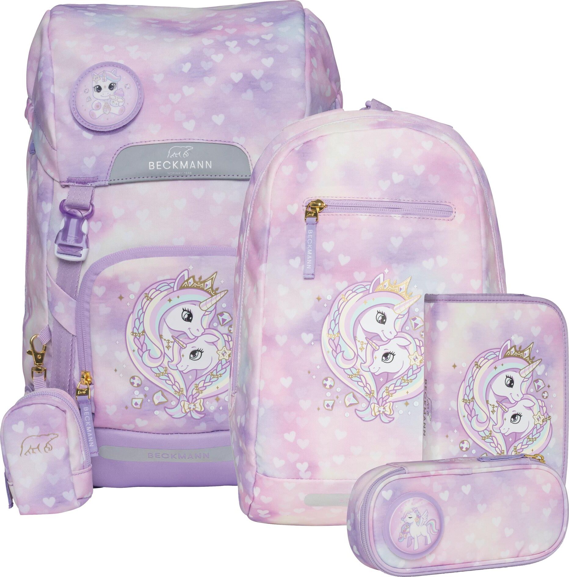 Beckmann "Beckmann Schulthek-Set Classic" violett B/H/T: 24cm x 37cm x 25cm