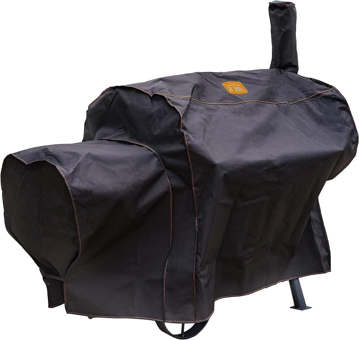Heavy-duty polyester afdekhoes voor smoker in het zwart, B: 167,64 cm, D: 96,52 cm, H: 92,71 cm