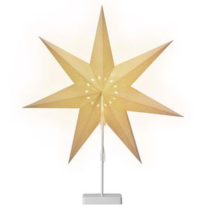 CASARIA Weihnachtsstern 108576 Papierstern Ornament, beleuchtet mit 10 LEDs, Batterie, Papier, Ø 60 cm
