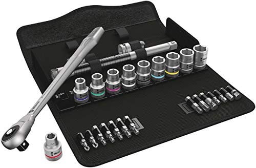 Wera 8100 SC 10 Zyklop metalen ratelset, 28-delig, 1/2 inch aandrijving