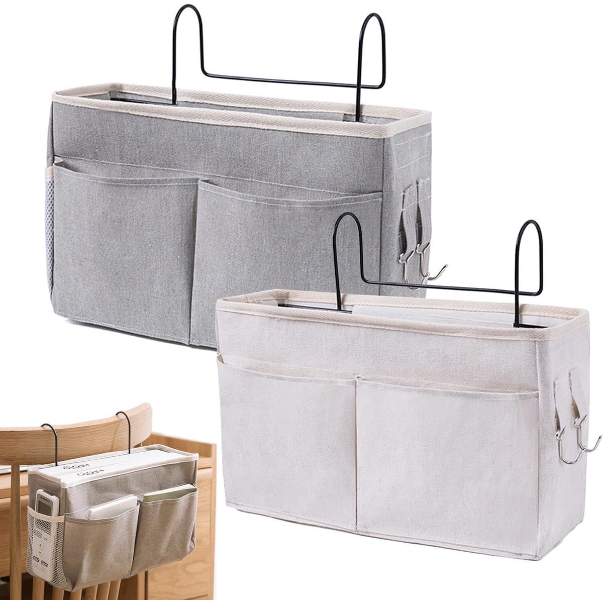 Ibenzoa Extra Grote Multifunctionele Hangende Bedorganizer voor Huis en Kantoor