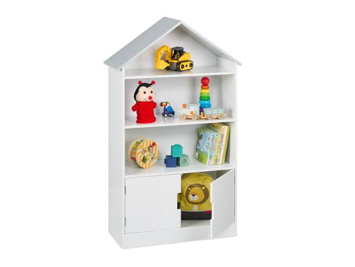 Relaxdays Kinderregal Hausform