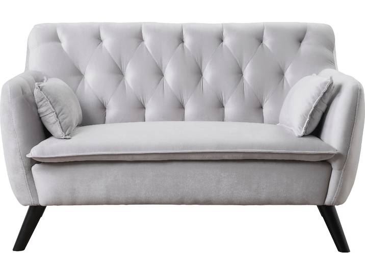 2-Sitzer OTTO HOME Janna , grau, B:132cm H:82cm T:80cm, Sofas, inklusive 2 Zierkissen