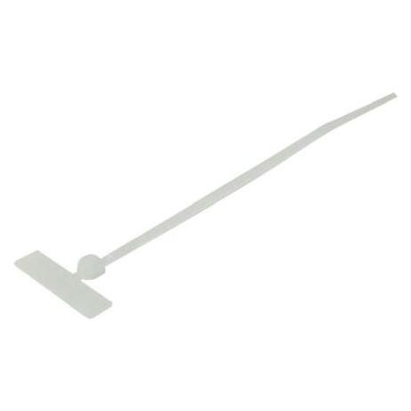 Tecline Kabelbinder mit Beschriftungsfeld (quer), 110 x 2,5 mm, naturfarben, VE 100 Stück Zum Bündeln und Be (110 mm, 100 Stk.) (690110B)