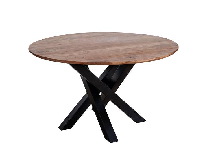 Table de salle à manger VIGOUR Ø 130cm Bois/Acacia brun