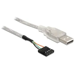 DeLOCK Cable USB 2.0-A male to pin header USB Kabel Silber