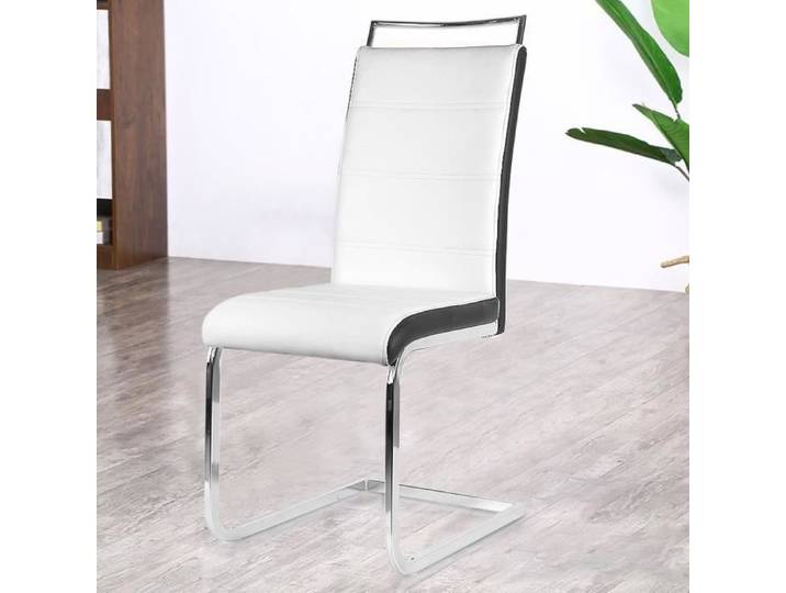 Chaises de salle à manger - SUPFINE - Lot de 2 - Cuir PU - Métal - Design Scandinave