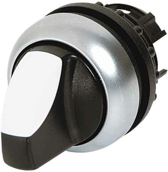 Eaton Bouton lumineux à sélection avec bouton moleté 2 positions, blanc M22S-WRLK-W (216824)