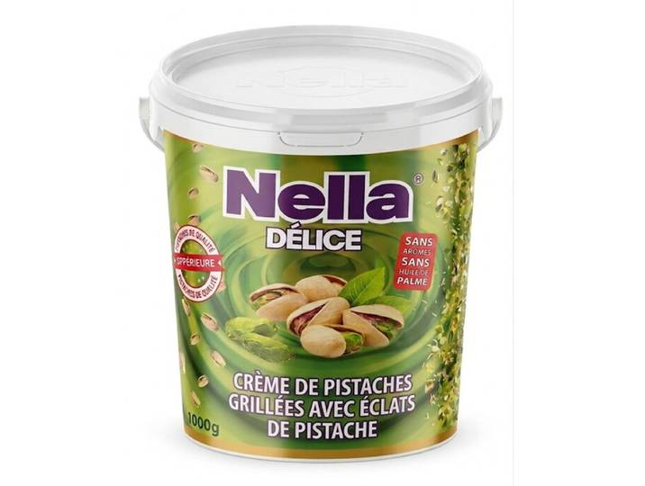 NELLA PRO Pâte à Tartiner Pistache avec éclats 1 kg