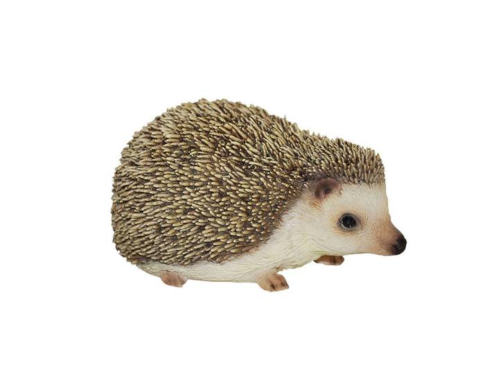 Dekofigur Vivid Arts Igel, Polyresin, Braun , bunt, B:9,5cm H:8,5cm T:15cm, Polyresin, Dekofiguren, Dekofigur