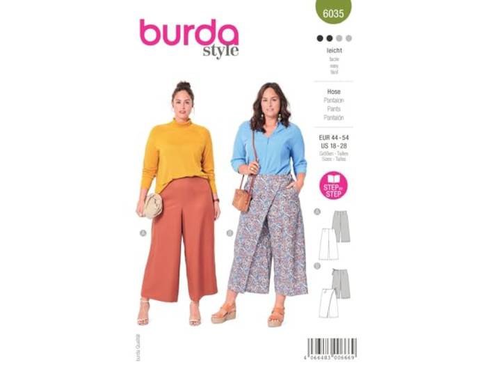 Burda Style catalogus patroon broek dames, maat 44-54 naainiveau: licht #6035