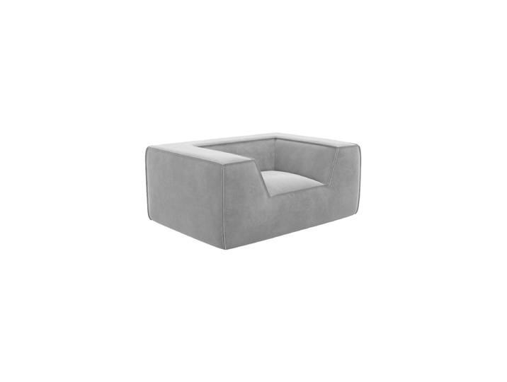 Design Loungesessel „Lorenza“ mit Samtbezug Samtbezug Hellgrau BLOOMINGLOFT Collection