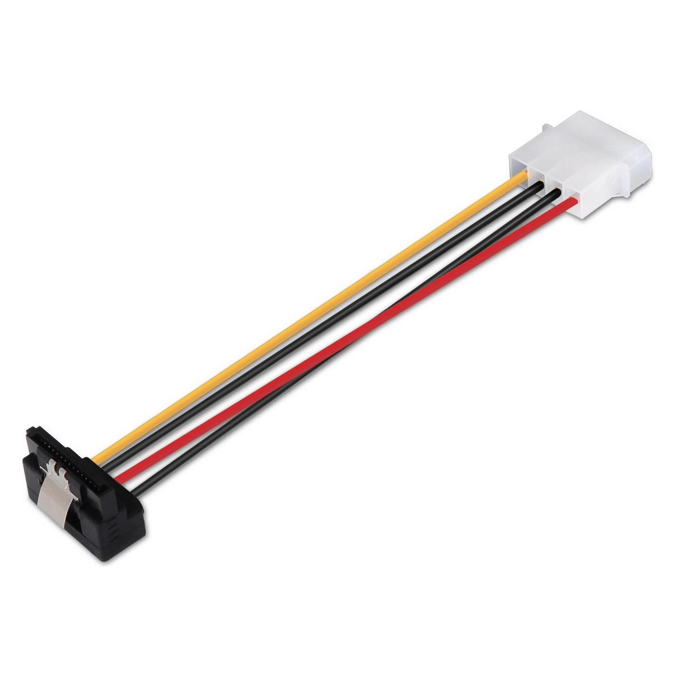 Aisens Cable Sata Alim Acodado Anclajes Molex 4pin M-Sata/H 16cm (16 cm, SATA) (A131-0163)