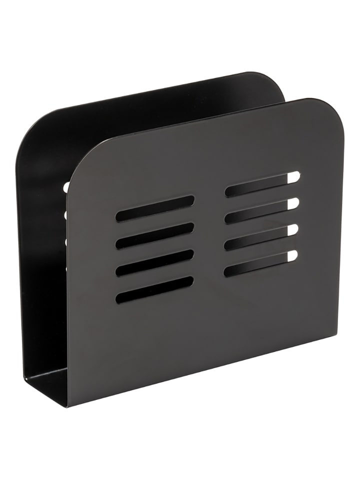 Wenko Serviettenhalter "Baco" in Schwarz - (B)15 x (H)12,5 x (T)4 cm - onesize