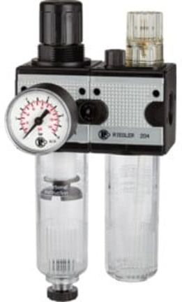 Riegler Wartungseinheit 2-tlg. »multifix« aus Metall/Kunststoff, mit PC-Behälter, BG 3, G 1/2, 0,5-10 bar, 120978)