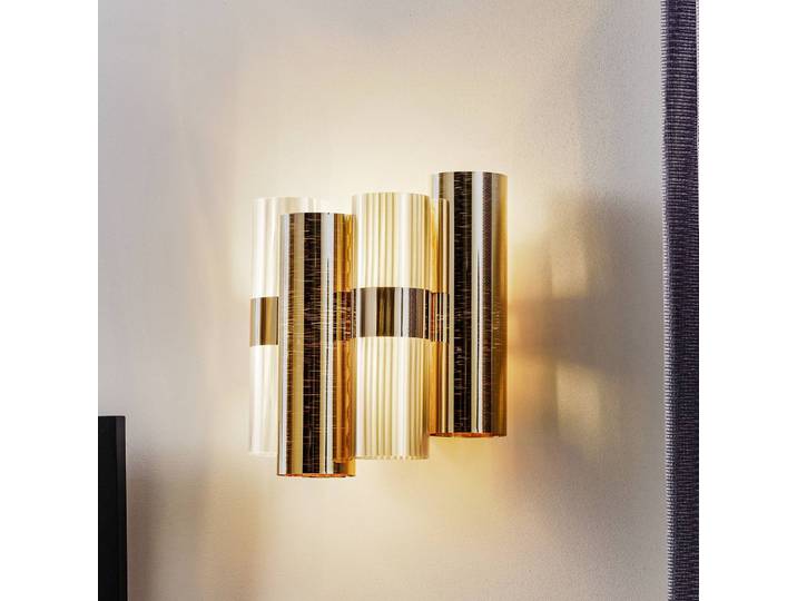 Slamp Designer Wandleuchte La Lollo, dimmbar, messing / gold, für Wohn- / Esszimmer, Kunststoff, Design