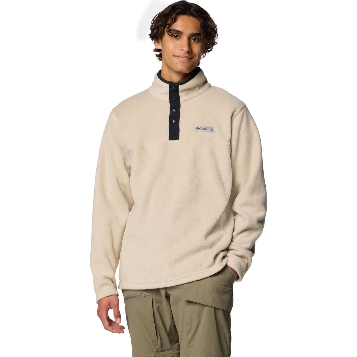 Columbia Men's Steens Mountain II Half Snap Fleece ancient fossil, black (272) S 209772-2097721-272-S