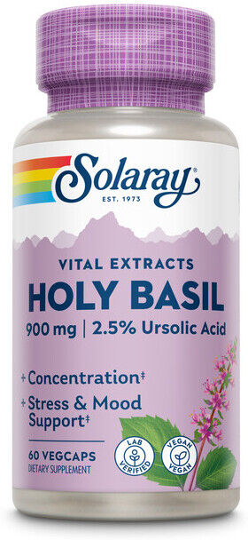 Solaray Holly Basil 450 mg 60 Capsules