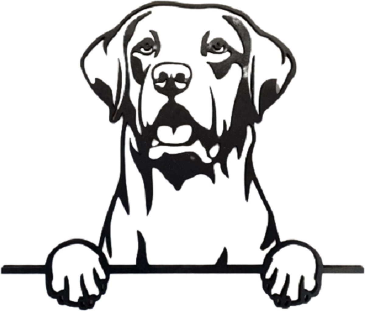 Zwarte Labrador hond wanddecoratie voor volwassenen